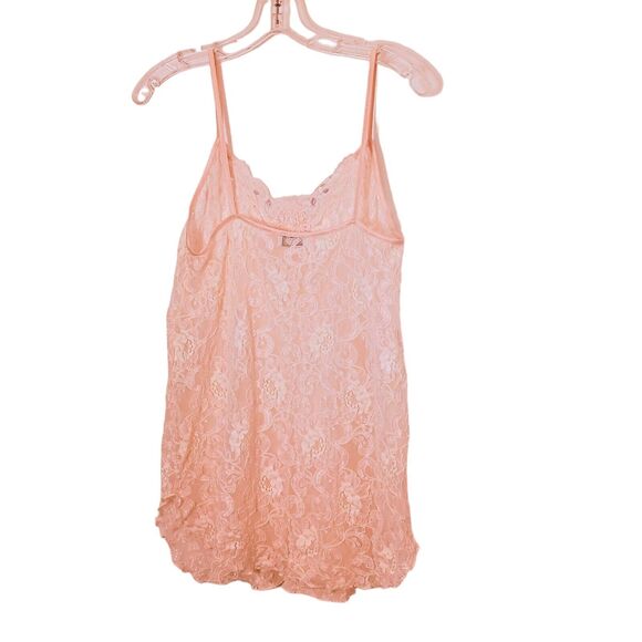 VTG CINEMA ETOILE Pink Stretchy Lace Chemise Nightgown Lingerie SZ M BEAUTIFUL - Picture 9 of 16